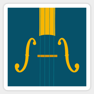 Strings in Golds and Teal Sticker